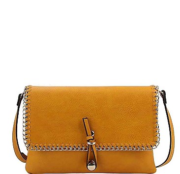 CLASSIC CHAINED CROSSBODY CLUTCH WITH LONG STRAP JY-LR-029-C