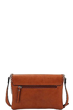 CLASSIC CHAINED CROSSBODY CLUTCH WITH LONG STRAP JY-LR-029-C