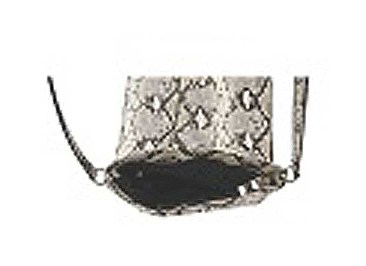 FASHION SNAKE PRINT  LEATHER TOGGLE FLAP CROSSBODY BAG