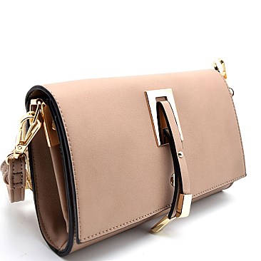 LS2044-LP Hardware and String Accent Formal Clutch Cross Body