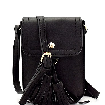 LS2189-LP Tassel Accent Cellphone Holder Crossbody