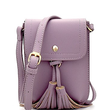 LS2189-LP Tassel Accent Cellphone Holder Crossbody