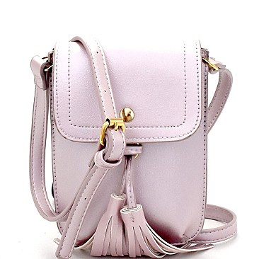 LS2189-LP Tassel Accent Cellphone Holder Crossbody