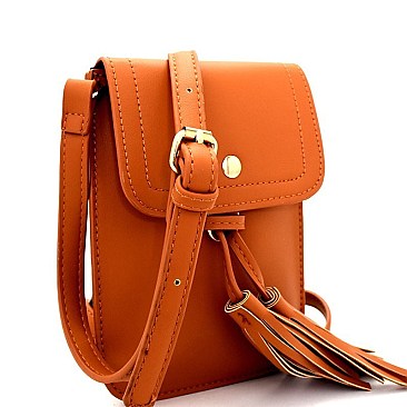 LS2189-LP Tassel Accent Cellphone Holder Crossbody