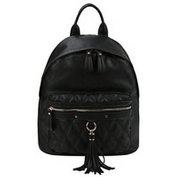 Quilted Front Pocket Backpack