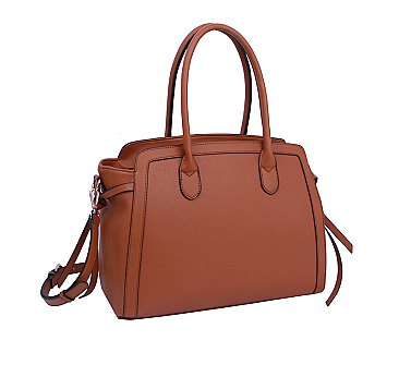2 TONED SATCHEL WITH MATCHING WALLET