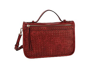 Woven Print Crossbody Bag