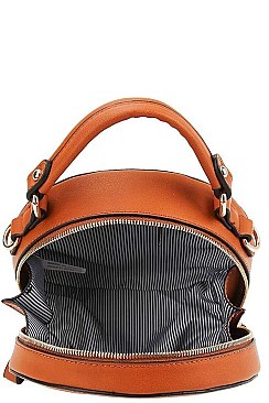 STRIPED AND PYTHON SKIN CROSSBODY BAG