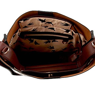 2 WAY LEOPARD PRINT HOBO WALLET SET