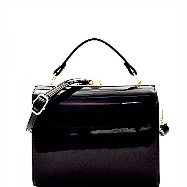 Patent Frame Medium Boxy Satchel MH-LT2386
