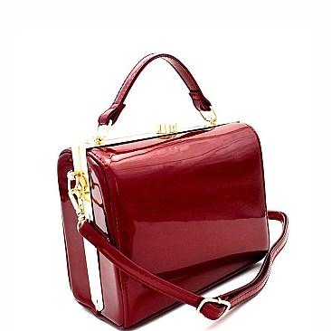 Patent Frame Medium Boxy Satchel MH-LT2386