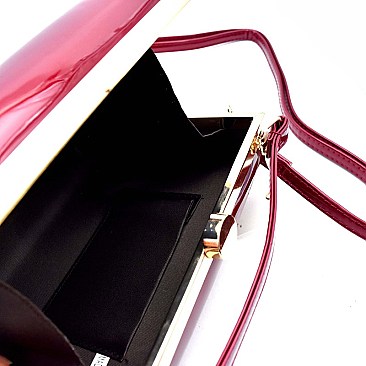 Patent Frame Medium Boxy Satchel MH-LT2386