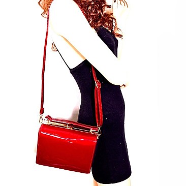 Patent Frame Medium Boxy Satchel MH-LT2386