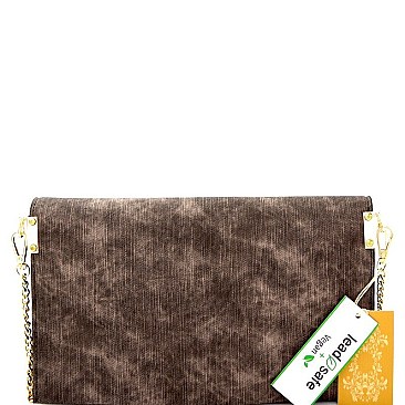 3-Compartment Distressed Envelope Clutch