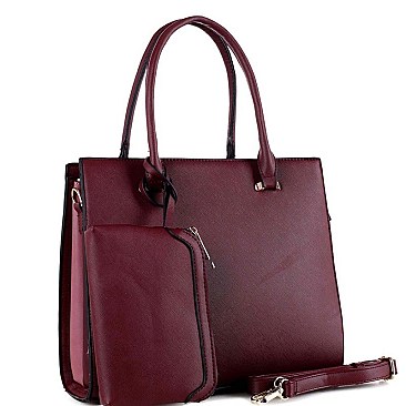 STRUCTURED COLOR BLOCK SIDE 2 IN 1 SATCHEL