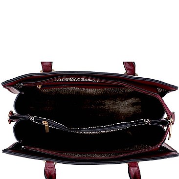 STRUCTURED COLOR BLOCK SIDE 2 IN 1 SATCHEL