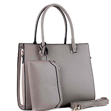 STRUCTURED COLOR BLOCK SIDE 2 IN 1 SATCHEL