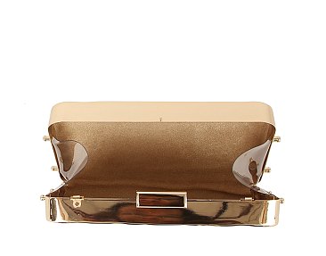 Glossy Crossbody Clutch Bag