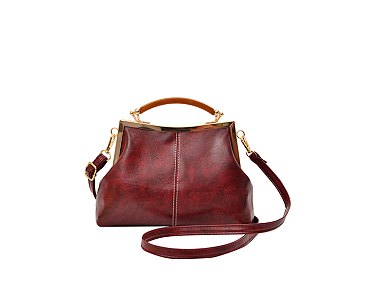 Kiss Lock Top Handle Satchel