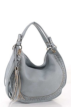 TRENDY FASHION TASSEL PIECE HOBO BAG