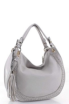 TRENDY FASHION TASSEL PIECE HOBO BAG