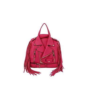 Motorcycle Jacket Fringe Backpack