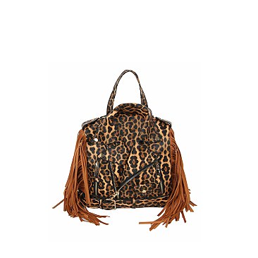 Motorcycle Jacket Fringe Backpack