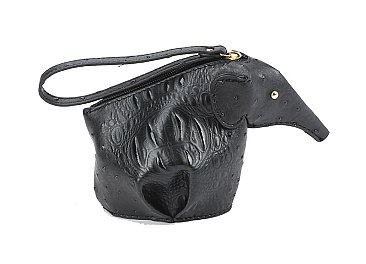 Mini Elephant Wallet Top Zipper Purse