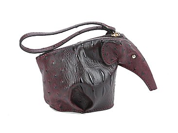 Mini Elephant Wallet Top Zipper Purse