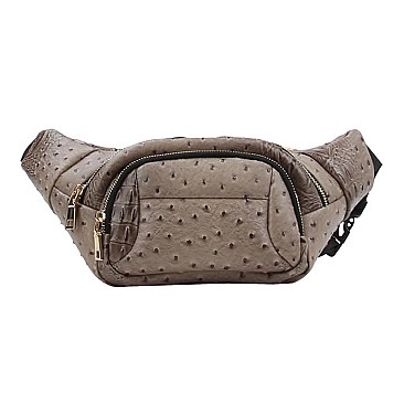 Fashion Ostrich Fanny Pack Waist Bag