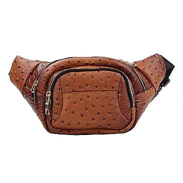 Fashion Ostrich Fanny Pack Waist Bag
