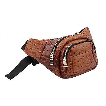 Fashion Ostrich Fanny Pack Waist Bag