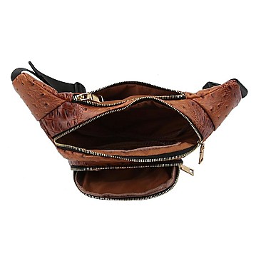 Fashion Ostrich Fanny Pack Waist Bag
