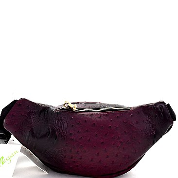 Ostrich Embossed Multi Pocket Fashion Fanny Pack MH-LY102O