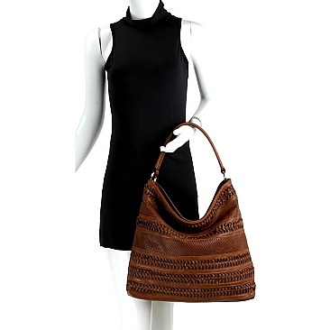 Fab Braid Accent Single Strap Hobo Wallet Set MH-LY1161W