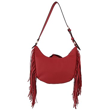 Motorcycle Jacket Fringe Shoulder Bag Hobo