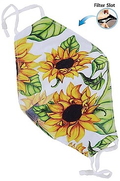 PACK OF 12 TRENDY ASSORTED COLOR FLOWER PRINT
