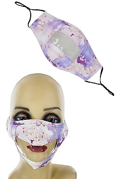 PACK OF 12 TRANSPARENT FACE MASK