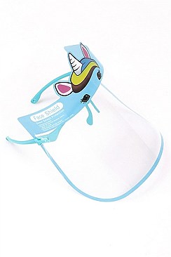 PACK OF 10 CUTE ANIMAL THEME KIDS FACE SHIELD