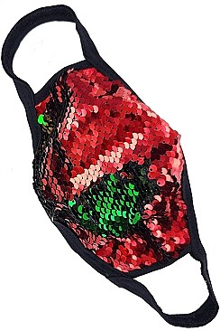 PACK OF 12 CHIC ASSORTED COLOR MAGIC SEQUIN MASK