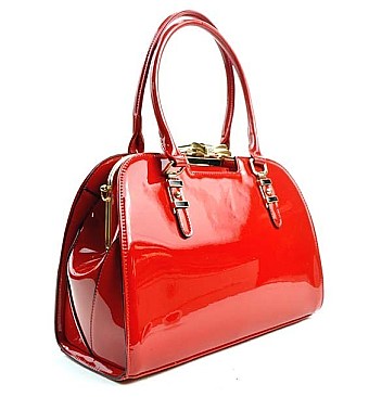 Fancy Bow Jewel Top Classy Style Satchel