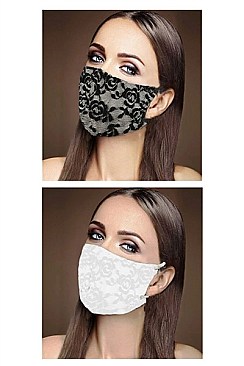 PACK OF 12 STYLISH LACE FACE MASK