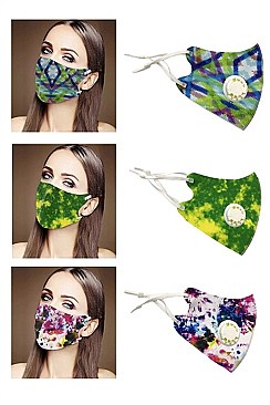 PACK OF 12 TIE DYE FASHION MASK