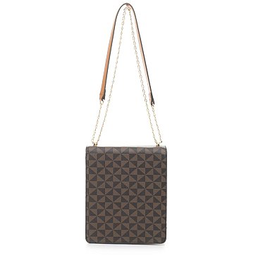 Geometric Monogrammed Turn Lock Crossbody