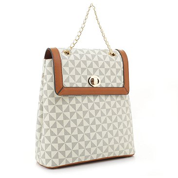 MONOGRAMED HANDBAG BACKPACK
