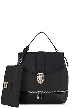 2in1 Chic Stylish Buckled Fashion Backpack JYMA-3016CS