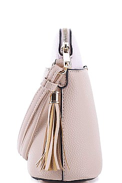 CUTE TWO COLOR MATCH CROSSBODY BAG