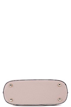 CUTE TWO COLOR MATCH CROSSBODY BAG