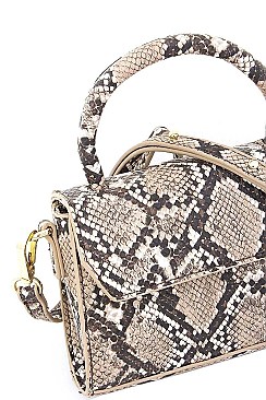 MODERN SNAKE PATTERN PRINT MINI BAG