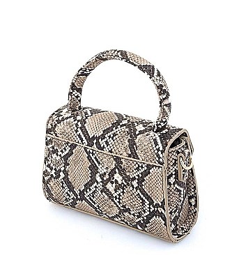 MODERN SNAKE PATTERN PRINT MINI BAG